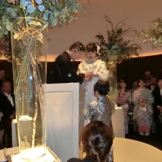 みんなに見守られながらの式