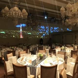 地下披露宴会場（地下なので東京タワーは見えません）