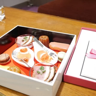 試食の料理