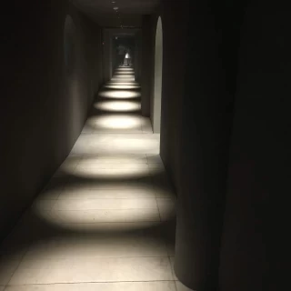 挙式会場へ向かう通路