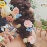 ヘアメイク、お色直し。