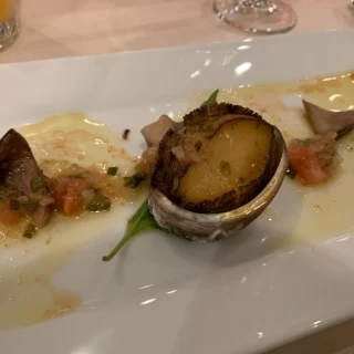 とても美味しかったアワビの料理です