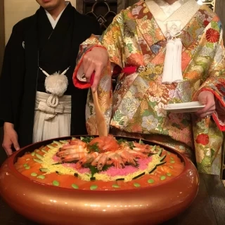ちらし寿司入刀