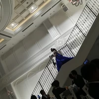 お色直しの後は披露宴会場の大階段から降りました。