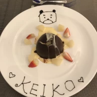 フルコースの試食付きでした。
デザートです。