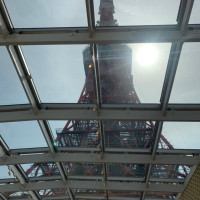 挙式会場天井から見える東京タワー