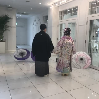 披露宴会場外も広くデザートビュッフェも可能です