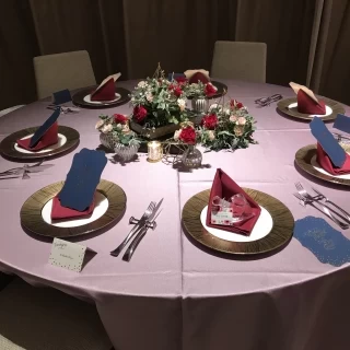 試食会の際のテーブルコーディネートの見本です。