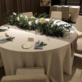 試食会の際のテーブルコーディネートの見本です。
