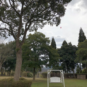 ガーデン(風船演出イメージ)|528836さんの森の教会 ホテルサンシャイン青山の写真(762479)