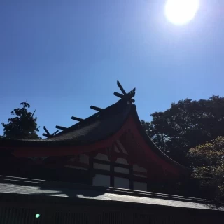 晴れた日には自然と本殿が映えます