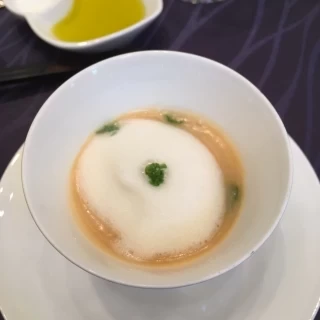 春野菜スープ 豆乳のカプチーノ