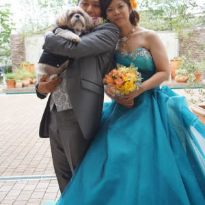 愛犬と一緒に撮影。ガーデンにてお気に入りの一枚|529680さんのKIJOKAKU（キジョウカク）の写真(760768)