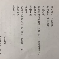 神前式式次第。