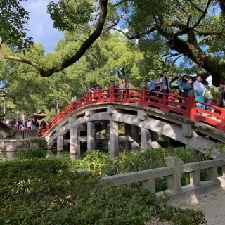 太宰府天満宮の中にある橋。この近くで写真撮影をしました。
