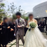 ガーデンでのフラワーシャワー