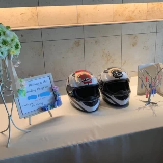 ヘルメットやウェディングツリーも飾れました