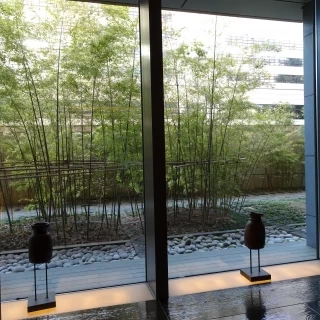 控え室から見える外の景色
