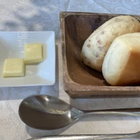 パン　温かくて美味しかった