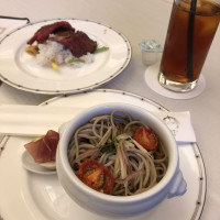 ブッフェに出る蕎麦です