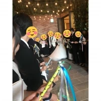 フラワーコートでリボンシャワーとリボンワンズ