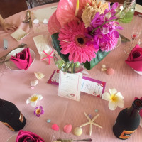 各テーブルのお花も理想通りに仕上げてくれました！