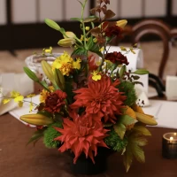 テーブルの装花