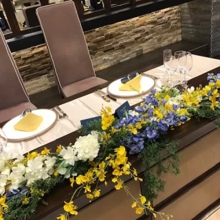 メインテーブルのコーディネート
