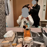 新郎衣装着替え、ヘアメイク