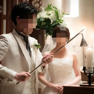 ユニティキャンドル
二つの家族が一つになる瞬間です。