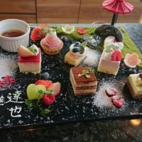 デザートビッフェでも使われるケーキ、可愛くて美味しかった