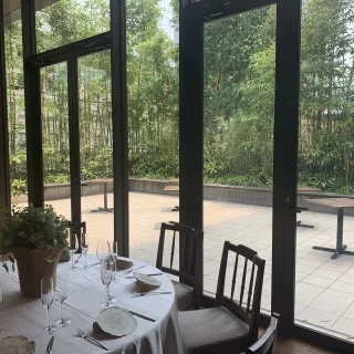 披露宴会場内のテラス