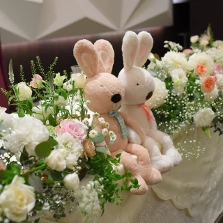 メインテーブルの装花