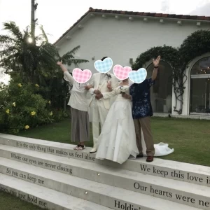 家族写真やブーケトスなどを行えます。夏場は虫除け推奨。|534234さんのブルー インフィニティー／ILE DE RÉ (イル・ド・レ)●小さな結婚式の写真(796504)