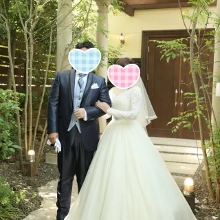 人前式会場の前で撮っていただきました。