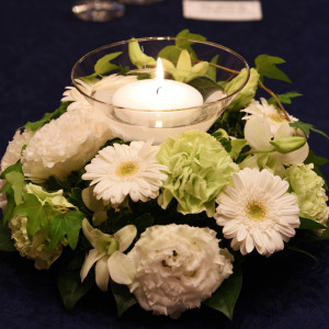 ゲストテーブル装花|534582さんのホテル イースト21東京 オークラホテルズ＆リゾーツの写真(795918)