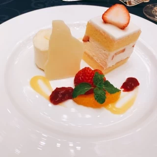 コースのデザート