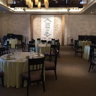 ハート型に照らされた会場