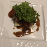 コース料理牛フィレ肉のロースト