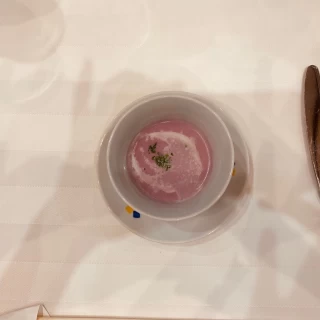 大好評だった紫芋のスープ