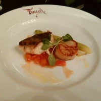 魚料理。イタリアンな雰囲気で美味しかったです。