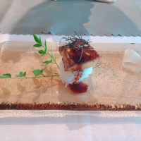 レバーが好きな私達には、たまらん美味さです、フォアグラ寿司。