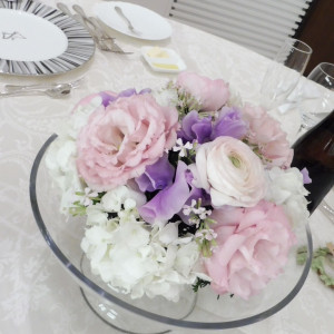 テーブルのお花|536654さんのArt Bell Ange Mie （アールベルアンジェ ミエ）の写真(998499)