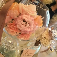 テーブル装花。可愛らしかったです！