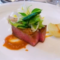牛フィレ肉の葱味噌焼き