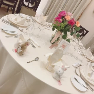 花をワンポイントに着飾りました。