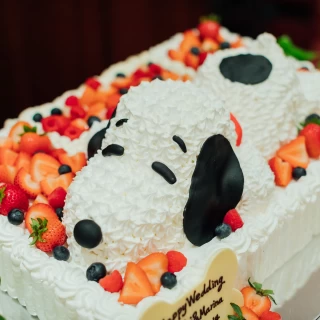リクエストしたスヌーピーケーキ