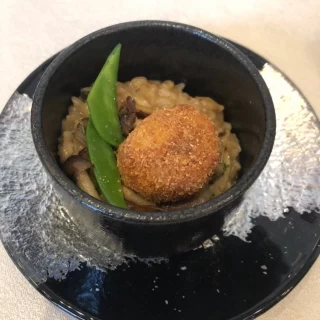 リゾットです！ご飯物が出るのは珍しいとゲストから言われました