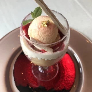試食会で頂いたデザートです！