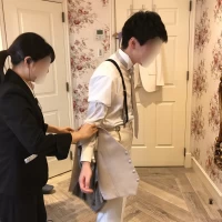 新郎着替え